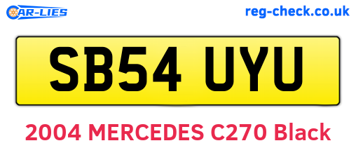 SB54UYU are the vehicle registration plates.