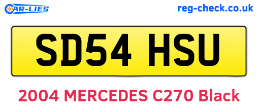 SD54HSU are the vehicle registration plates.
