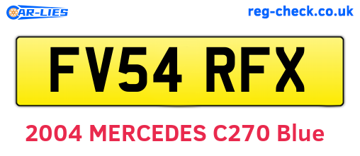 FV54RFX are the vehicle registration plates.