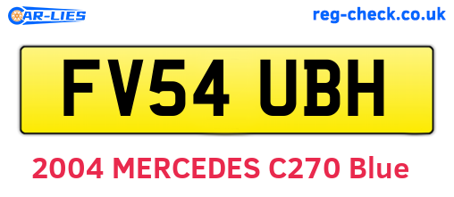 FV54UBH are the vehicle registration plates.
