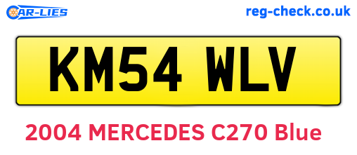 KM54WLV are the vehicle registration plates.