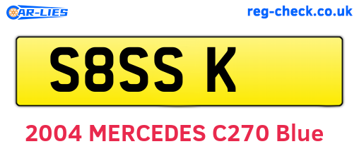 S8SSK are the vehicle registration plates.