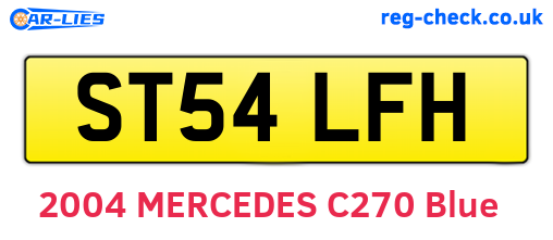 ST54LFH are the vehicle registration plates.