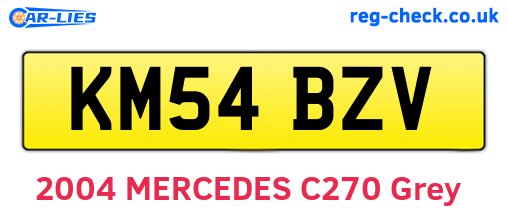 KM54BZV are the vehicle registration plates.