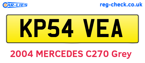 KP54VEA are the vehicle registration plates.