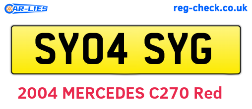SY04SYG are the vehicle registration plates.