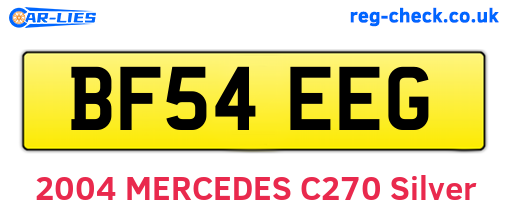 BF54EEG are the vehicle registration plates.