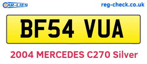 BF54VUA are the vehicle registration plates.