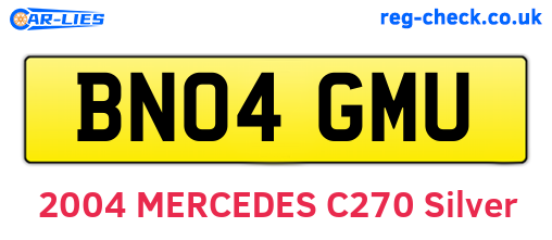 BN04GMU are the vehicle registration plates.