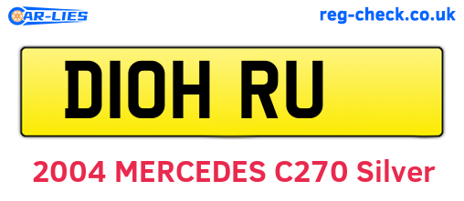 D10HRU are the vehicle registration plates.