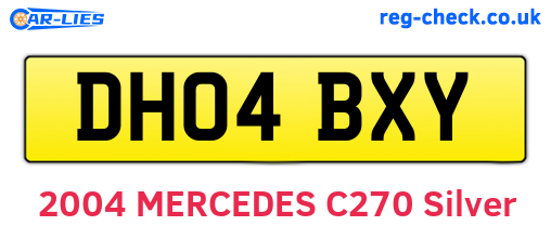 DH04BXY are the vehicle registration plates.