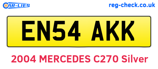 EN54AKK are the vehicle registration plates.