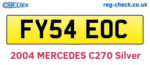 FY54EOC are the vehicle registration plates.