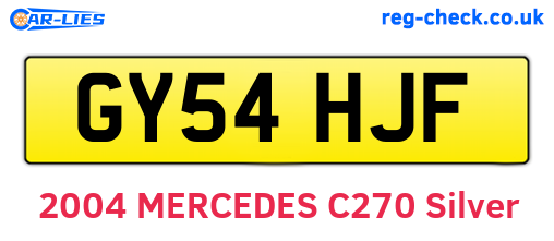 GY54HJF are the vehicle registration plates.