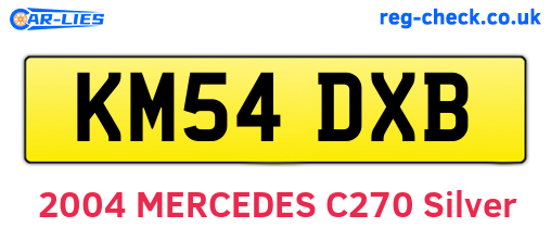 KM54DXB are the vehicle registration plates.