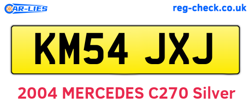 KM54JXJ are the vehicle registration plates.