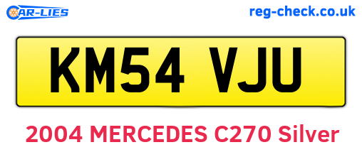 KM54VJU are the vehicle registration plates.