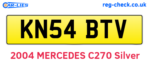 KN54BTV are the vehicle registration plates.