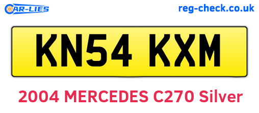 KN54KXM are the vehicle registration plates.