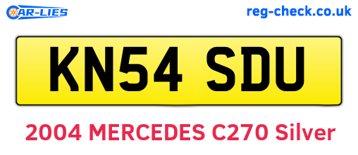 KN54SDU are the vehicle registration plates.