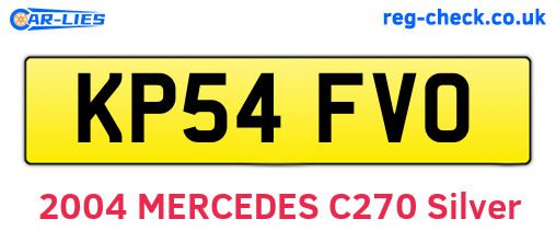 KP54FVO are the vehicle registration plates.
