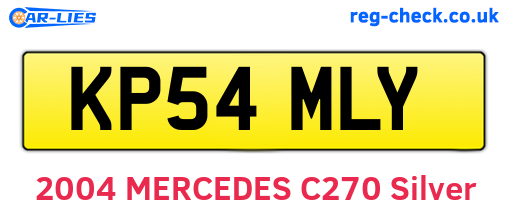 KP54MLY are the vehicle registration plates.