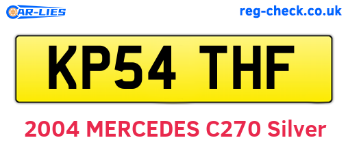 KP54THF are the vehicle registration plates.