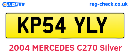 KP54YLY are the vehicle registration plates.