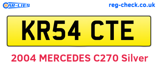 KR54CTE are the vehicle registration plates.