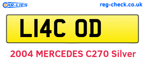 L14COD are the vehicle registration plates.