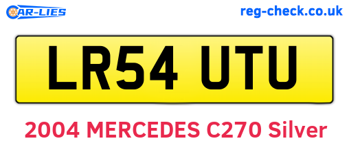 LR54UTU are the vehicle registration plates.