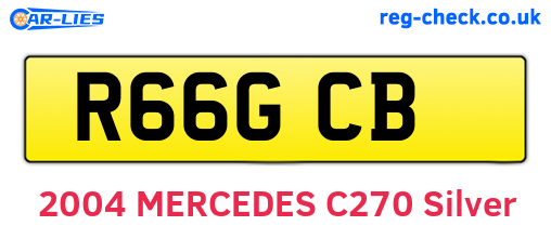 R66GCB are the vehicle registration plates.
