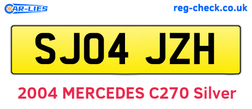 SJ04JZH are the vehicle registration plates.