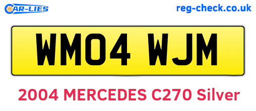 WM04WJM are the vehicle registration plates.