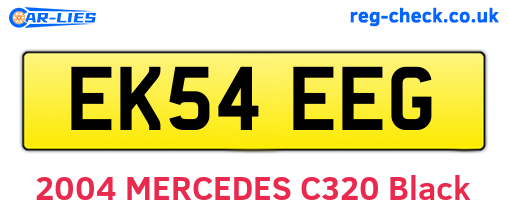 EK54EEG are the vehicle registration plates.