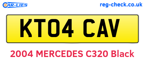 KT04CAV are the vehicle registration plates.