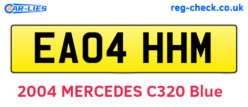 EA04HHM are the vehicle registration plates.