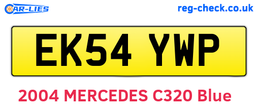 EK54YWP are the vehicle registration plates.