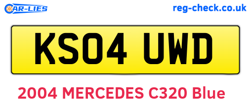 KS04UWD are the vehicle registration plates.