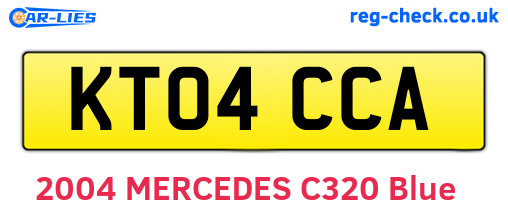 KT04CCA are the vehicle registration plates.
