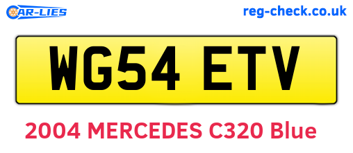 WG54ETV are the vehicle registration plates.