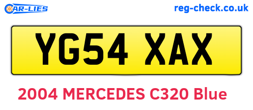 YG54XAX are the vehicle registration plates.