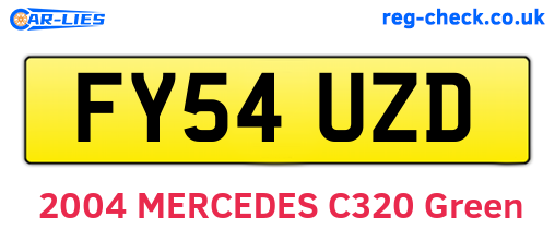 FY54UZD are the vehicle registration plates.