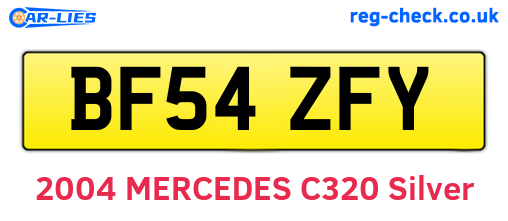 BF54ZFY are the vehicle registration plates.