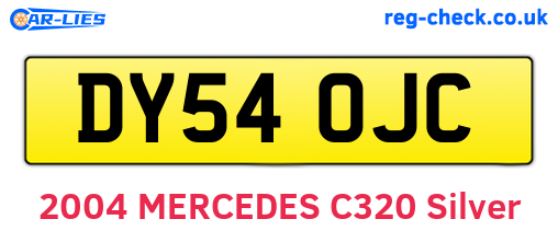 DY54OJC are the vehicle registration plates.