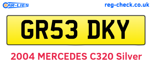 GR53DKY are the vehicle registration plates.