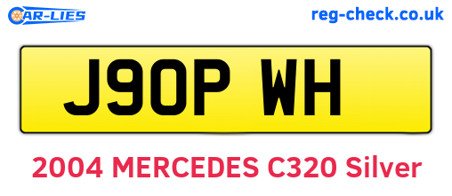 J90PWH are the vehicle registration plates.