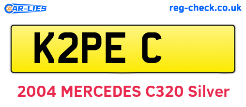 K2PEC are the vehicle registration plates.