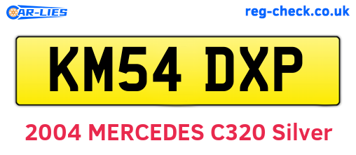 KM54DXP are the vehicle registration plates.