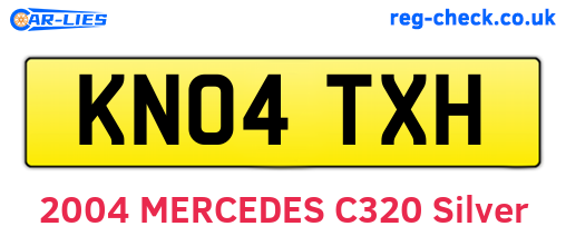 KN04TXH are the vehicle registration plates.